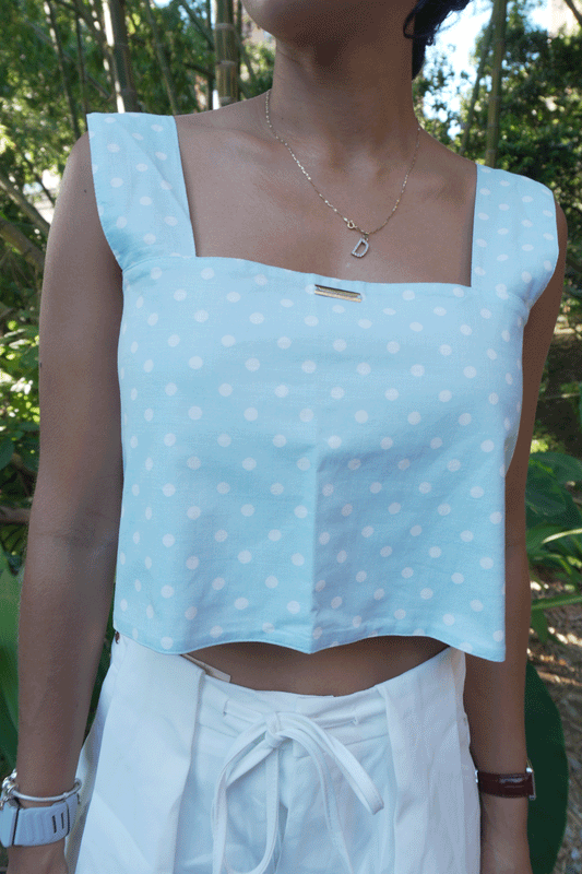 CROP TOP LOLA AZUL