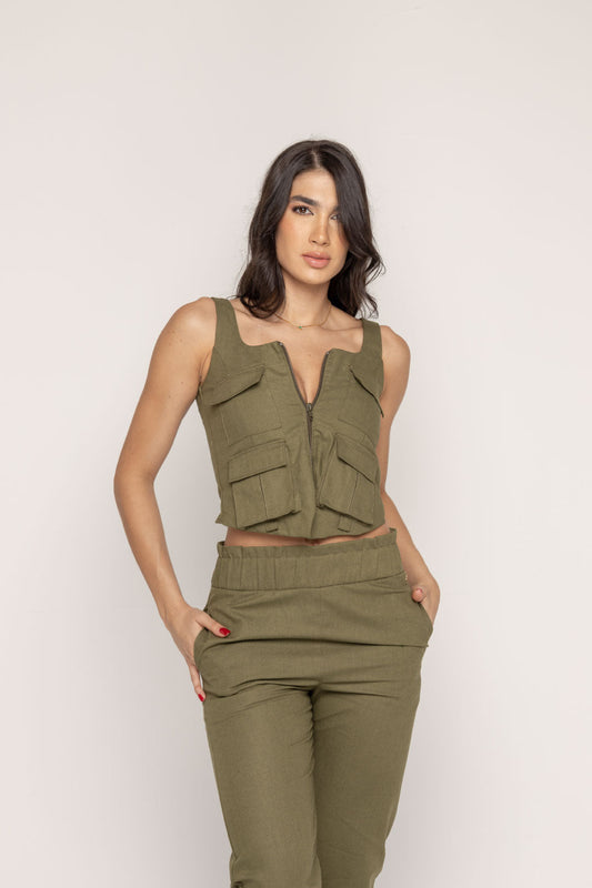 TOP CIELO VERDE MILITAR