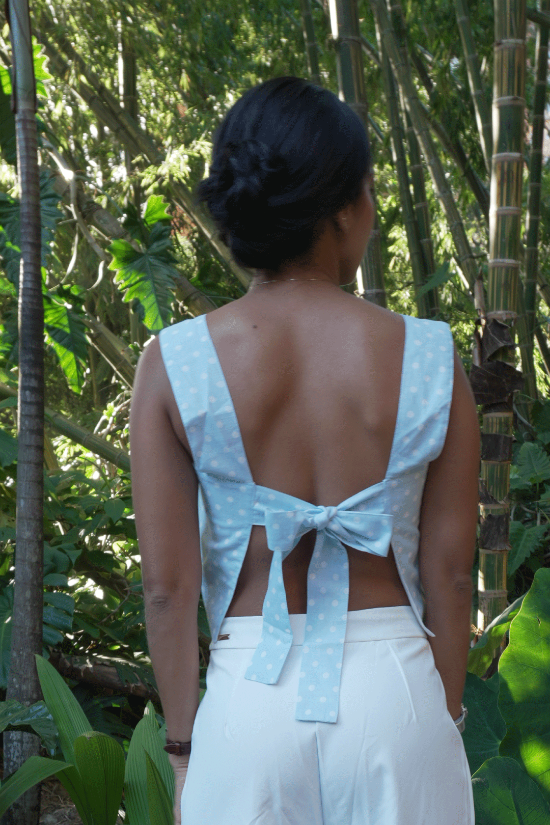 CROP TOP LOLA AZUL