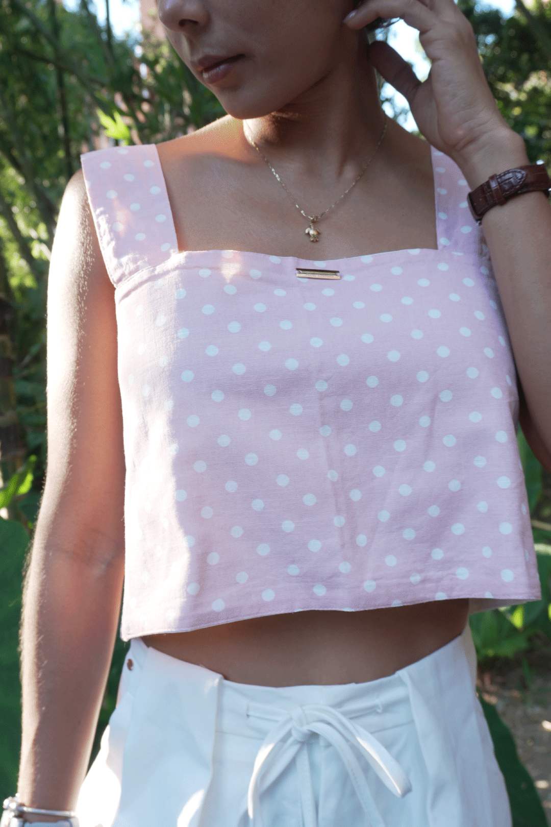 CROP TOP LOLA ROSADO