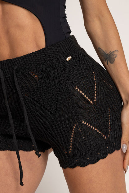 SHORT TEJIDO NEGRO