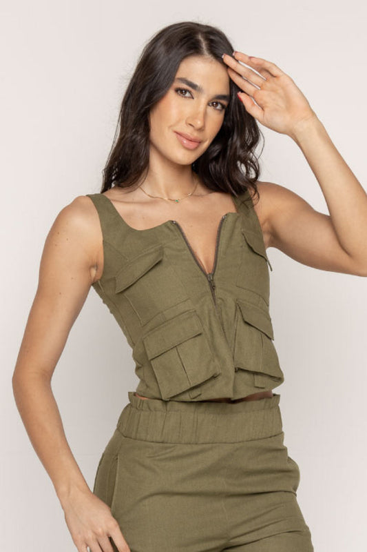 TOP CIELO VERDE MILITAR