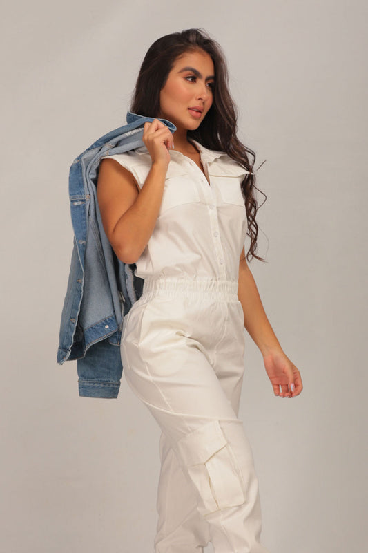 ENTERIZO CARGO BLANCO HUESO